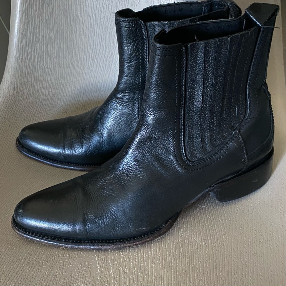 Mezcalero for calibre black leather ankle boot western Cowboy Boots men euro 43